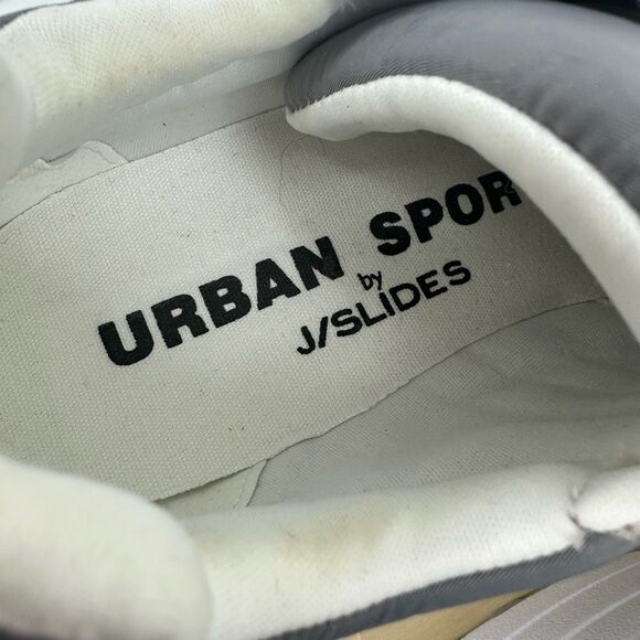 J/Slides Jonnie Luxe Nylon Sneakers Shoes Women’s 9 Grey White Casual Comfort - Picture 10 of 14